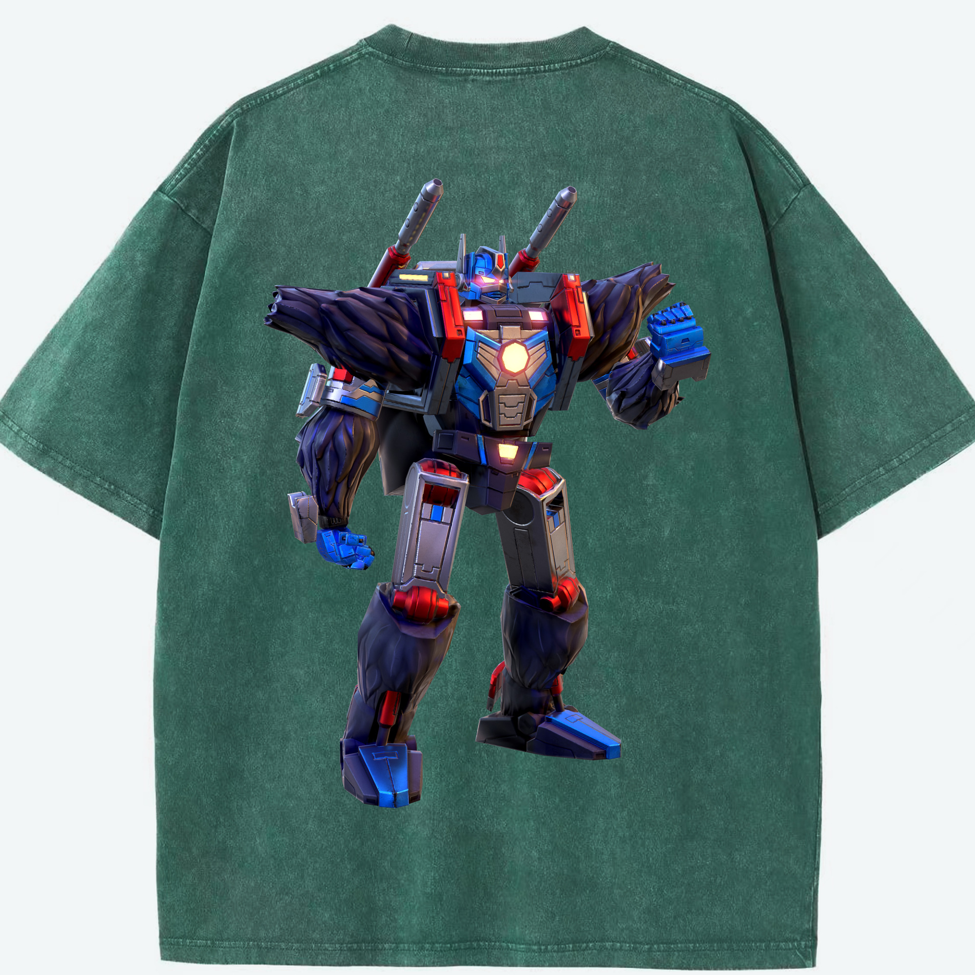 （画像用）  綿100% ヴィンテージ風 半袖Tシャツ（背面プリント）